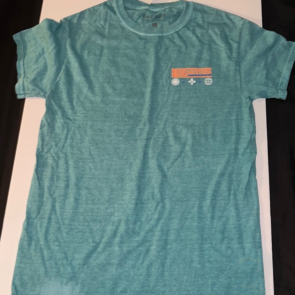Mens pacsun T-shirt, color is a greenish, SIZE SMALL